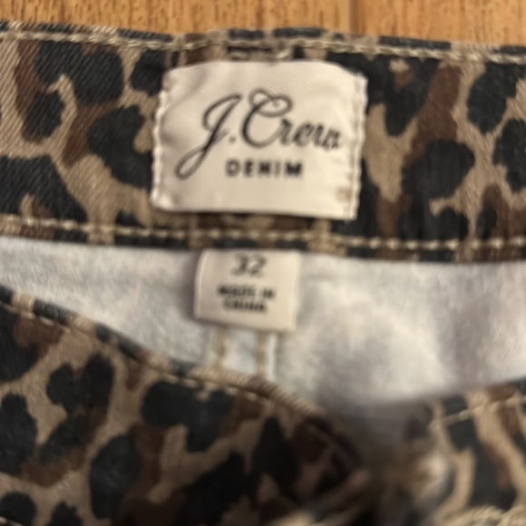 J Crew skinny leopard print jeans size 32 preowned - Picture 2 of 2